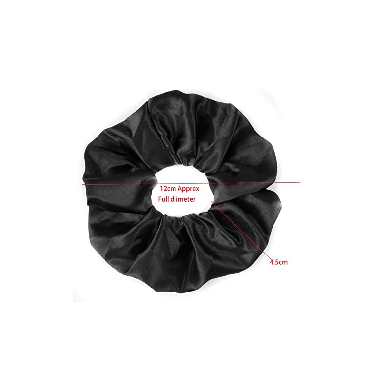 Mytoptrendz® Plain Satin Hair Scrunchies Ponytail Hair Tie Traceless Luxurious