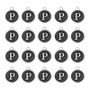 MECCANIXITY 36pcs Pendants Letter Charm Initial Charm Double Sided Enamel