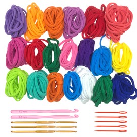 Seasonsky Loom Potholder Loops Weaving Craft Loom Loops, Weaving Loom Kit, Potholder Loops with Crochet Hook for DIY Crafts Supplies (Style 1)