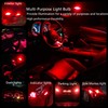 WLJH Red T10 Led Bulb Dash Lights Pc194 Pc195 Pc168