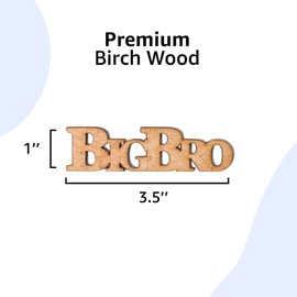 BigBro & LilBro Set - Single Layer Wooden Cutout for Greek Paddles, Wood Letters for Crafts, Fraternity, Sorority, Big/Little Gift Idea…