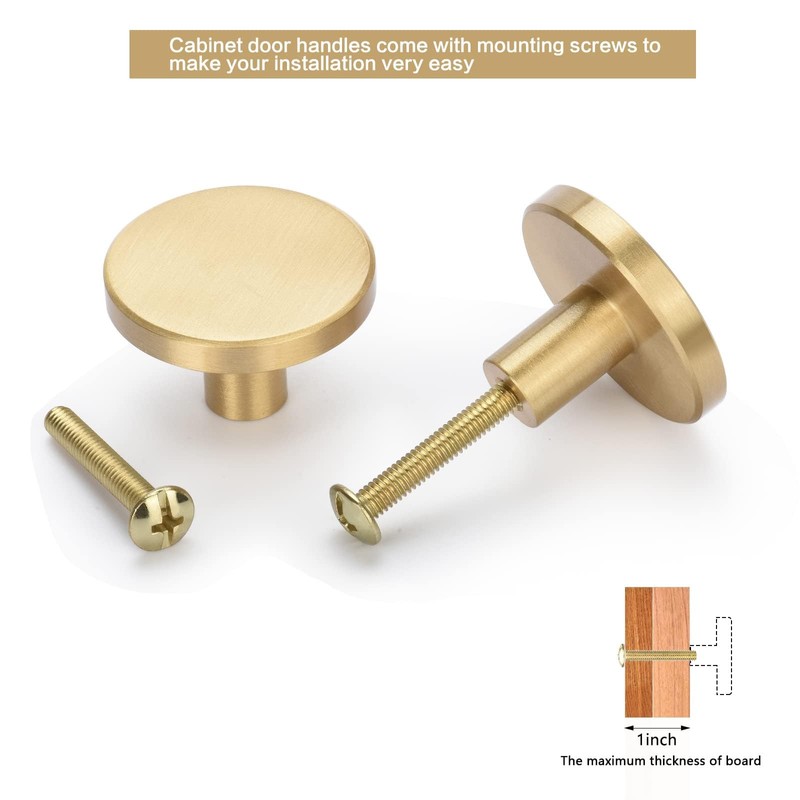 oumuik Furniture knobs, gold, knobs for drawers, doors, cupboards with