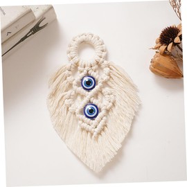 OHPHCALL Bohemian Woven Hanging Tapestry Hand Made Macrame Wall Decor with Tassels for Home Decoration Lightweight and Compact for Bedrooms Living Rooms and Meditation