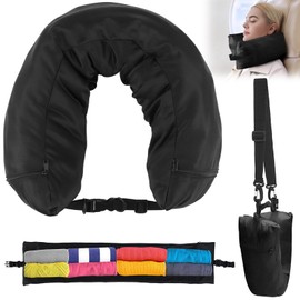 Erzekrim Fillable Clothing Neck Pillow Stuffable Travel Pillow Tubular Travel Pillow U-shaped Multifunctional Neck Pillow Cover for Travel by Car or Flight No Filler