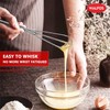 Walfos Mini Whisk,304 Stainless Steel Small Whisk, 5+7+10in Wisking Tool