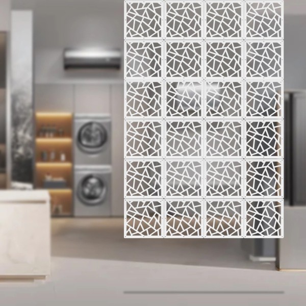 Unbranded 24pcs Hanging Room Divider Screens Carving Pattern Hanging Panels