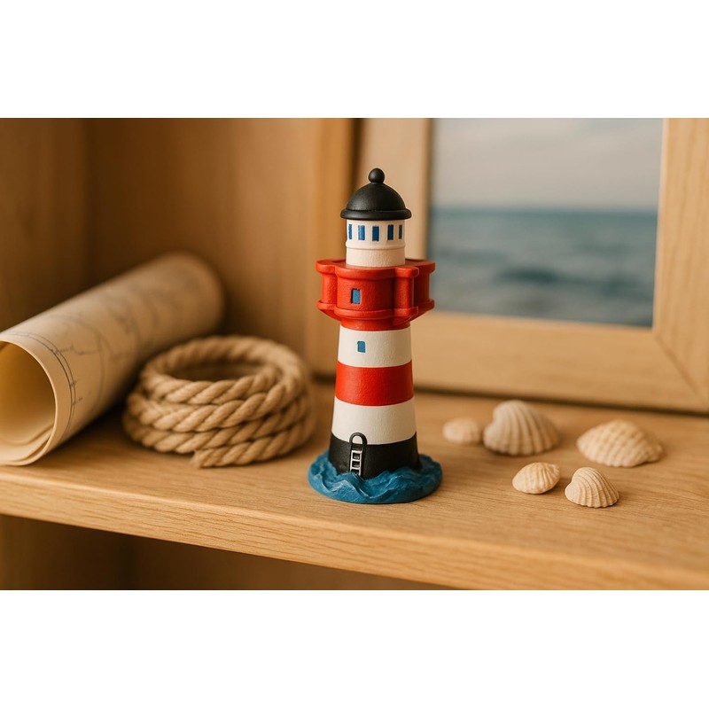 Heiko Blume Lighthouse Red Sand Decorative Figure - Polyresin, 10