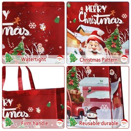 Jumbo Size Christmas Tote Bags: 2pcs Non-woven Fabric Gift Bags Christmas Shopping Bags Large 60 x 55 x 20cm for Gift Wrapping Delivering