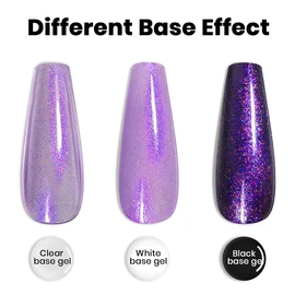 RARJSM RARJSM Pearl Glitter Gel Polish,Shell Glitter Gel Nail Polish,Reflective Sparkle Shiny Clear Pastel Nail Gel Need Cured With UV Led Nail Lamp 1 Piece 7.5ml Nail Art Manicure