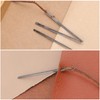 dophee 2Pcs Sewing Leather Needle Manual Lacing Threading Single Prong