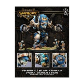 Privateer Press Warmachine Cygnar Stormwall Colossal and Lightning Pods
