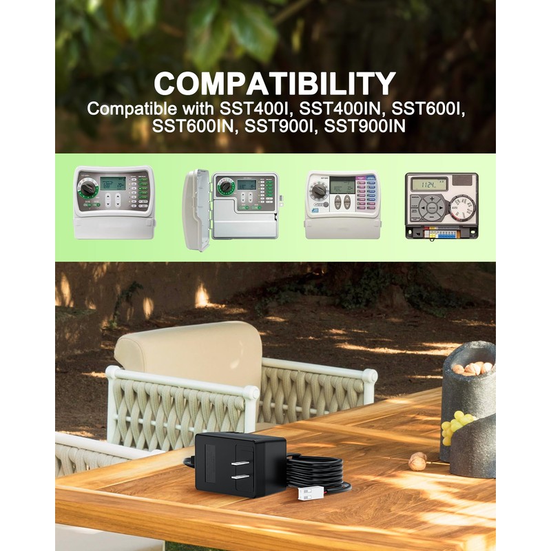VHBW Sprinkler Controller Power Adapter, Compatible with Rain Bird UT1