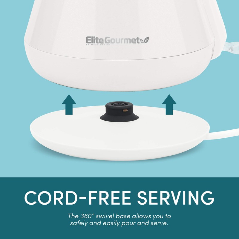 Elite Gourmet EKT-1203W 1350W Double Wall Insulated Cool Touch Electric