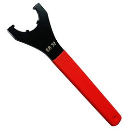 BESUNTEK Red Collet Chuck Spanner Wrench Spanner Precision CNC Milling for ER32 Clamping Nut and Screw