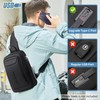 FENRUIEN Mens Crossbody Bag, Water Resistant Sling Backpack for Daily/Travel,