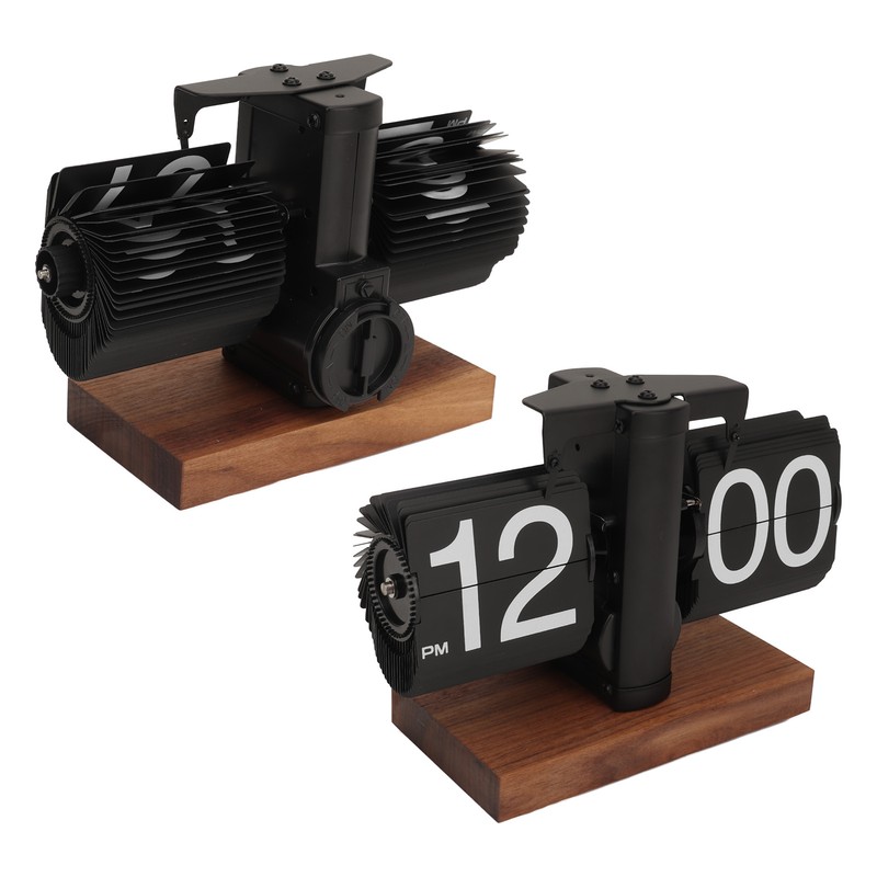 Digital Flip Down Clock Retro Automatic Turning Battery Operated Mechanical