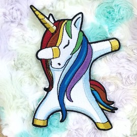 OYSTERBOY Cute Dabbing Dancing Unicorn Well Made Premium Quality Threads 100% Embroidered Decorative Applique Iron/Sew On Patch for Cosplay Costume Jackets Backpacks Clothing Laptop Gifts Uniform