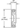 Decorite 24" Inch - 45mm Ball Bearing Drawer Slide -