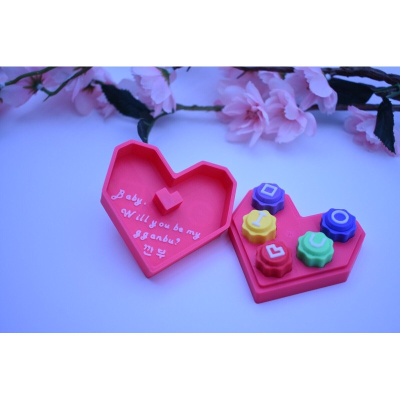 Valentines Day Gift Gonggi Game Heart Chocolate box + Squid