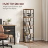 MAHANCRIS 4-Tier Rotating Bookshelf, Freestanding Corner Bookshelf, 360° Spinning Bookcase,