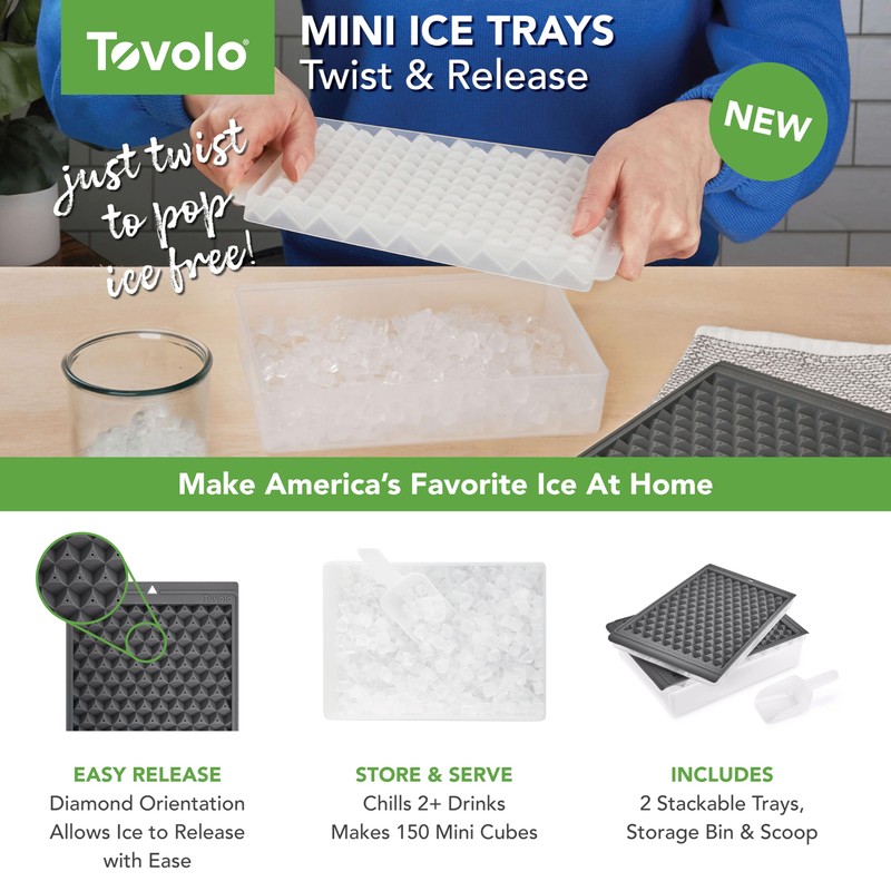 Tovolo Twist & Release Mini Ice Tray Set of 2