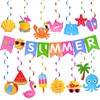 25PCS Hello Summer Pool Party Decorations – Tropical Banner and