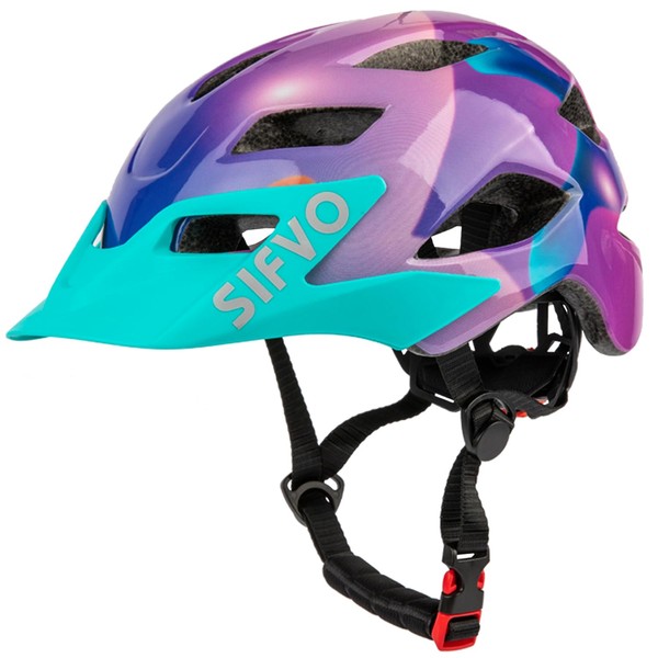 Kids Helmet, SIFVO Kids Bike Helmet Boys and Girls Bike Helmet 5-14, Bike Helmet Kids with Removable Visor Youth Bike Helmet Multi Sport Safe and Comfortable (50-57cm)