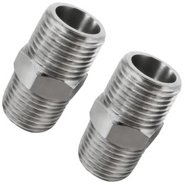 Beduan 3/4" Male to 3/4"Male NPT Hex Nipple Stainless Steel Pipe Fitting (Pack of 2)