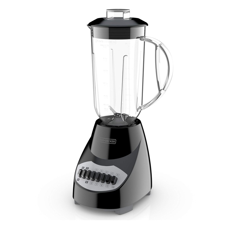 BLACK+DECKER Crush Master Blender, 10-Speeds with Stainless Steel Blades, Black,