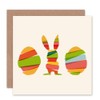 Wee Blue Coo BUNNY EGG ABSTRACT EASTER RABBIT BLANK GREETINGS