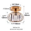 Mini Crystal Chandelier Flush Mount Crystal Ceiling Lighting Iron Cage