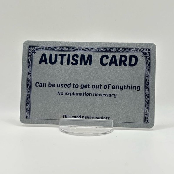Plastic Autism Card for your wallet