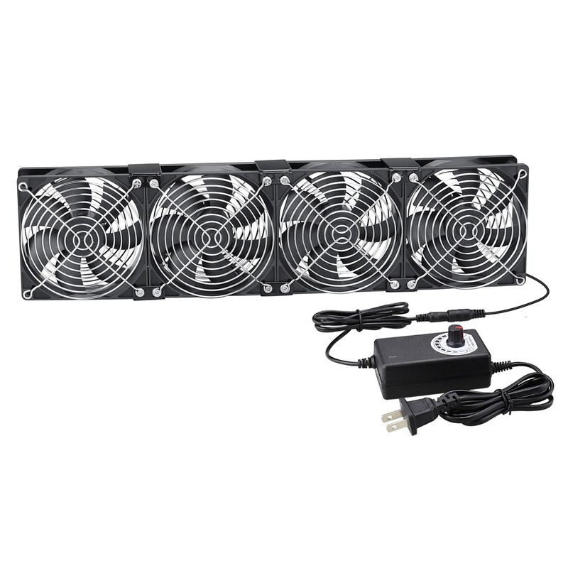 4 x 120 mm Computer Fan with AC Plug, Brushless