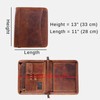 Madosh, Leather Padfolio Binder Document Organizer Office Interview Resume File