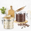 Mirrline 2 Pcs 700ml/23oz Clear Glass Jars Airtight Storage Jars