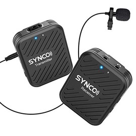 SYNCO G1(A1)-2.4GHz Wireless-Lavalier-Microphone-System with 1 Transmitter, 1 Receiver & 1 External Lav-Microphone Compatible with Smartphone, Laptop, DSLR, Tablet, Camcorder, Recorder