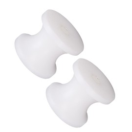 2PCS Boat Trailer Roller, 1.97x1.69in White Nylon Bow Stop Bell Roller, Shaft Keel for Yachts, Lifeboats, Motorboats