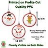 Articlings 12 Christmas Picture Baubles Window Stickers, Winter Holiday Clings,
