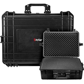 Eylar Large 22.4 inch Protective Gear, Camera, Tools, Equipment Hard Case Waterproof w/ Foam Black