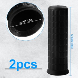 Rumyve Handle Non-Slip Grip, 2 pieces 30mm Bore Unicycle Handle Grip, Rubber Handle Grip, Bicycle Tricycle