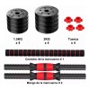 Lawuto Juego de mancuernas Lawuto barra recta ejercicio kit ajustables