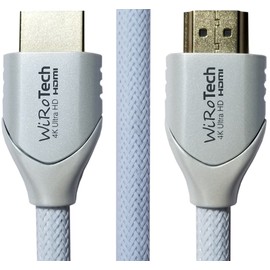 WiRoTech HDMI Cable 4K Ultra HD with Braided Cable, HDMI 2.0 18Gbps, Supports 4K 60Hz, Chroma 4 4 4, Dolby Vision, HDR10, ARC, HDCP2.2 (15 Feet, White)