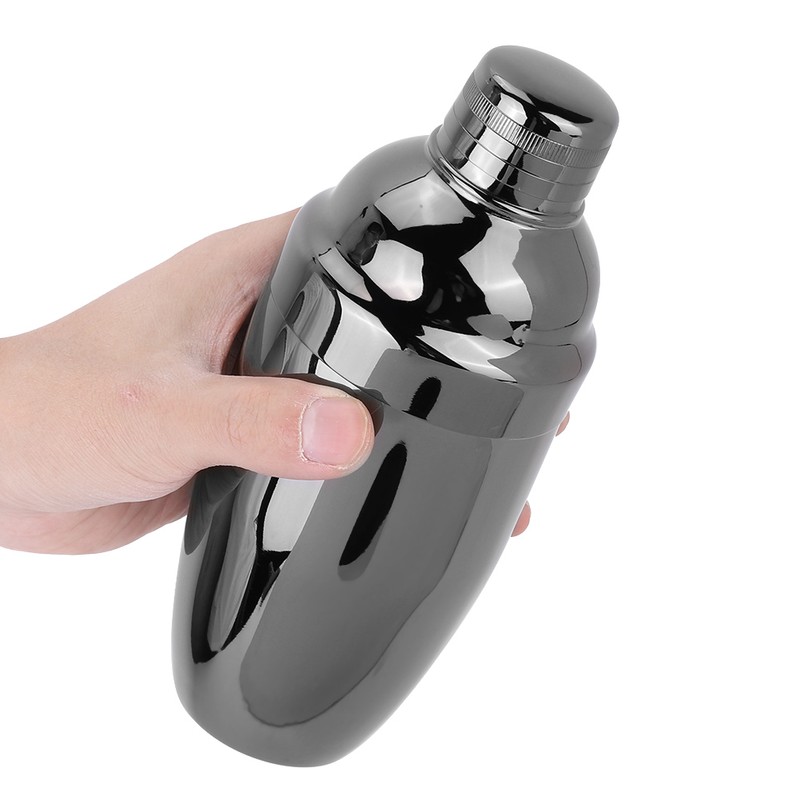Fashionable Stainless Steel Cocktail Shaker Shaking Tool Bar Supplies AccessoriesBlack