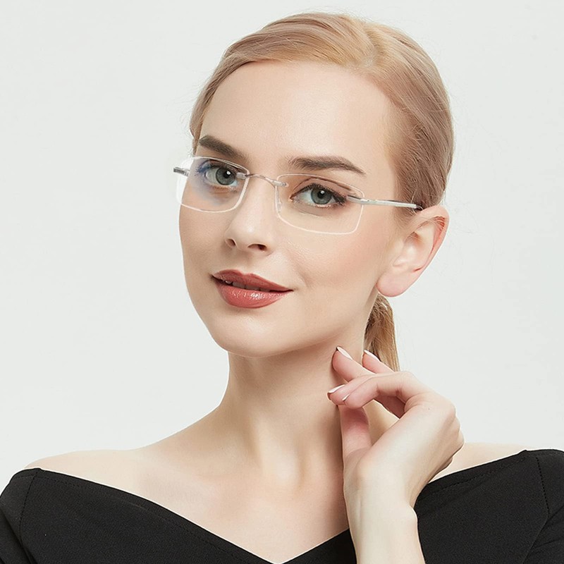 [Soarea] 老眼鏡メンズ レディース おしゃれ老眼鏡 ブルーライトカット 軽量 老眼鏡フレームレス 老眼鏡 メンズ ふちなしリーディンググラス