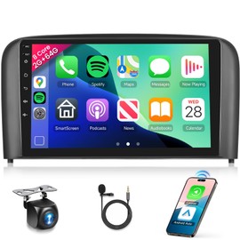 8 CORE 2G+64G Car Radio Stereo for Volvo S80 1999-2006 with Wireless CarPlay Android Auto, 9 Inch IPS Touch Screen Head Unit Android 13 GPS WiFi Bluetooth 32-Band DSP SWC AHD Camera