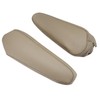 NLQR Replacement 2Pcs Seat Armrest Covers Microfiber Leather Ivory Tan