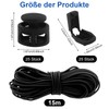 1 Stück Schwarz Elastische Schnur,Elastische Gummischnur Runde Dehnbare Schnur Mit