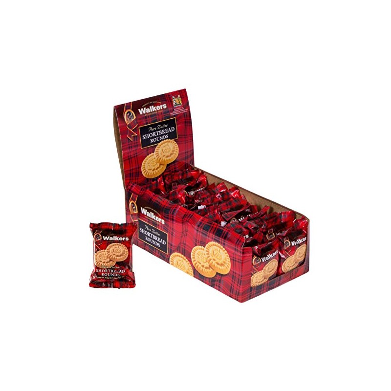Walker's Shortbread Rounds 2 Count, Pure Butter Shortbread Cookies, 1.2