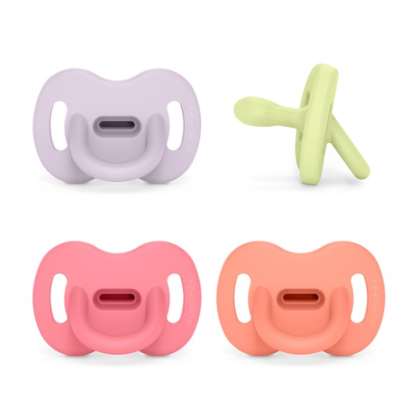 Suavinex, Schnuller aus Silikon 4er-Pack, für Babys 0-6 Monate, Schnuller