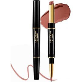 Lápiz Labial 2 En 1 Resistente Al Agua, Delineador De Labios Y Labial Combinado, Lápiz Labials De Doble Punta, Delineador De Labios Automático, Labial